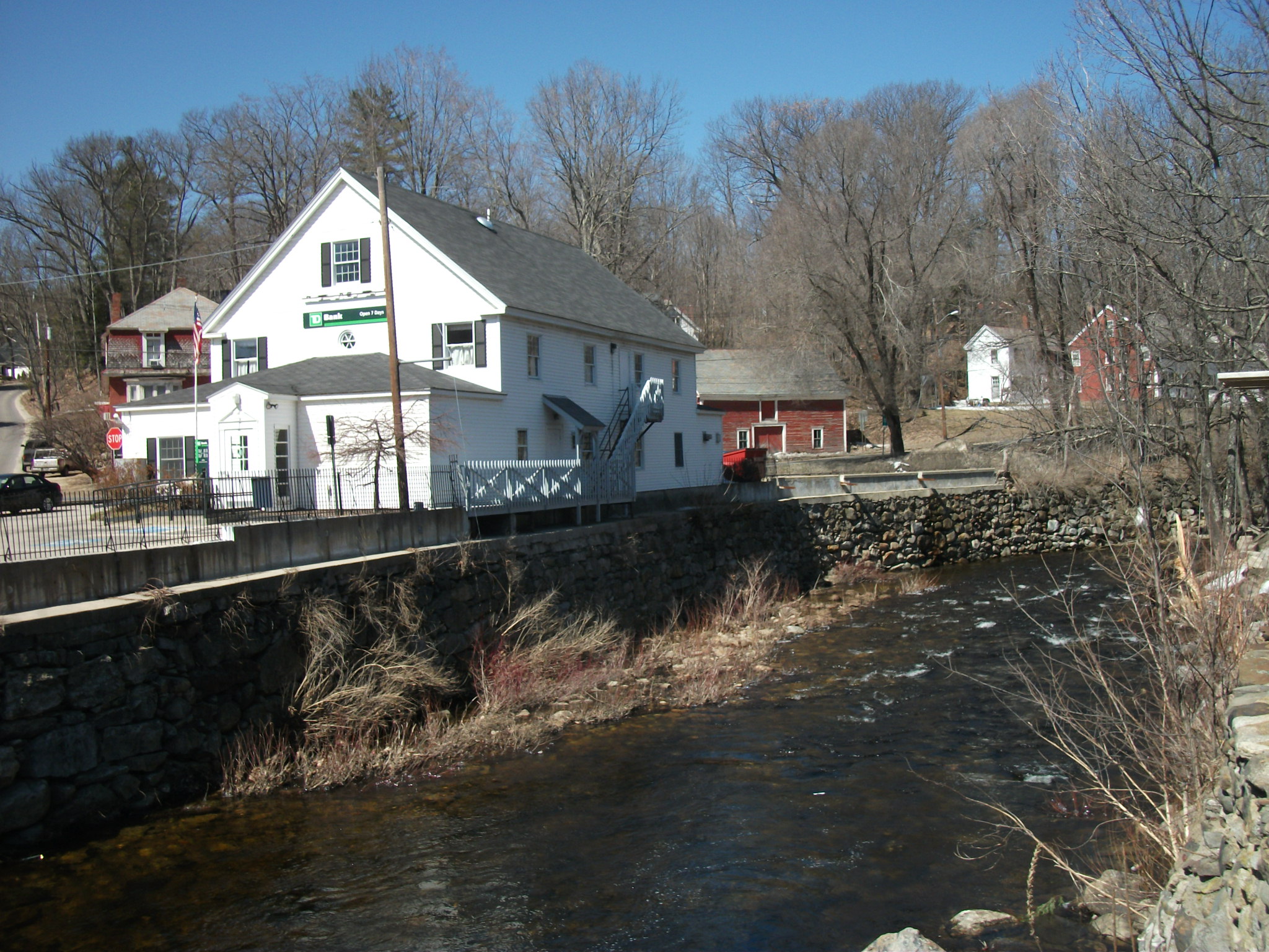 New Boston village center along the South Branch Piscataquog River